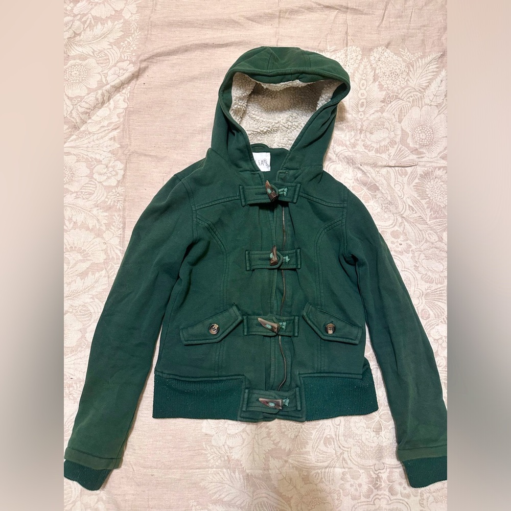 Warm green fleece sweater